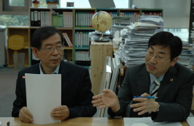 박원순 서울시장과 김형태 서울시 교육위원