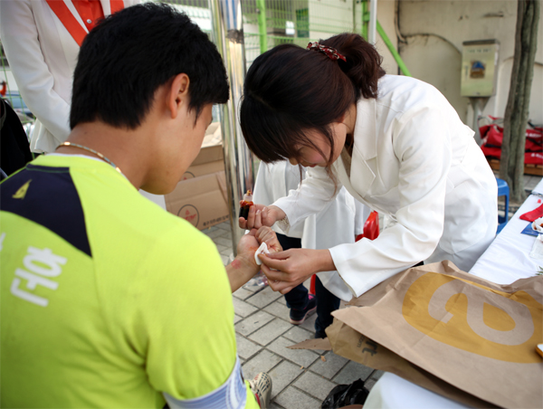 전국체전의 숨은 공신, (사)자원봉사단 만남의 의료봉사활동     (사진= (사)자원봉사단 만남 제공)