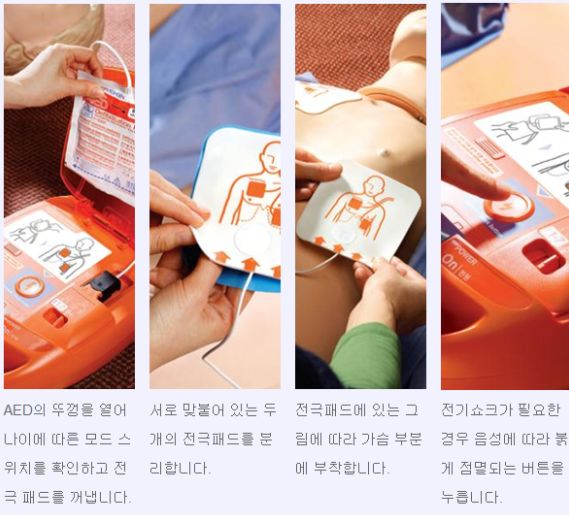 AED(자동제세동기) 사용방법     ⓒ이가현 