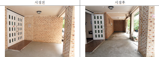 주차장 2면 용도변경(방설치)