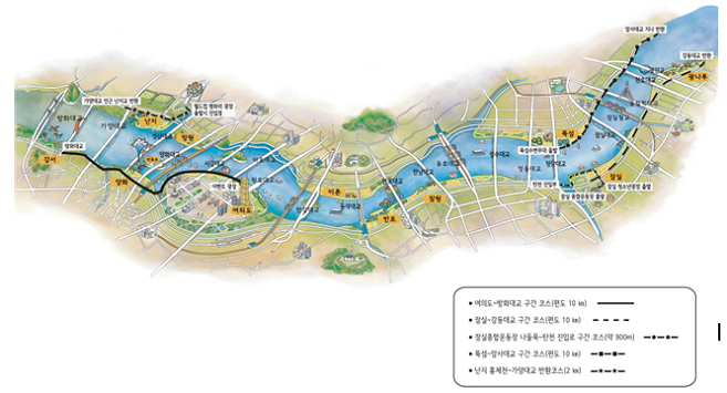 성수기 마라톤 전용구간 지도