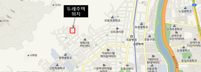 우리동네 두레주택 위치도