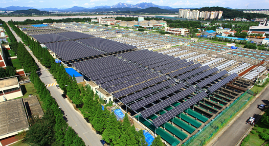 강서구 마곡동에 위치한 서남물재생센터 태양광 발전시설