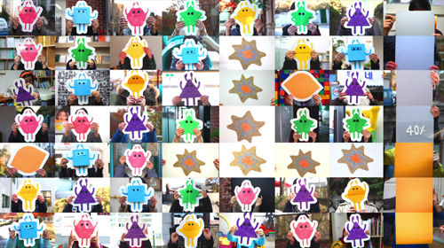 ▲   <개미팡> 스틸컷. 스폰서들이 모이면 소셜 기부가 발생한다는 모습을 게임 “애니팡” 콘셉트로 보여주는 모습. 