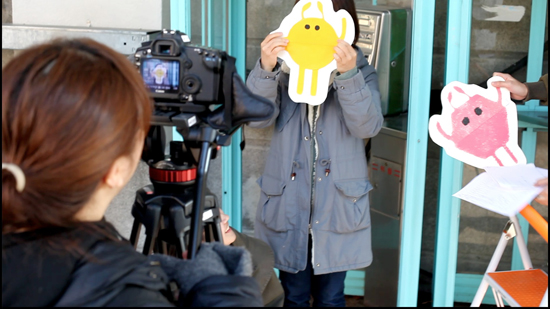 ▲  인디씨에프 <개미팡> 광고 현장