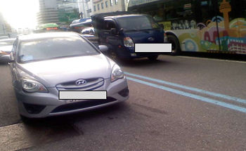 버스전용차로 내 불법 주차