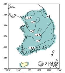 4월 평균기온 편차