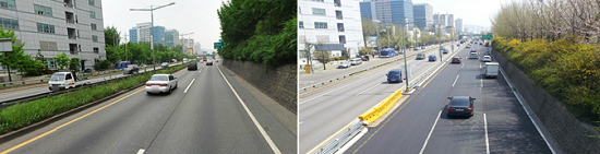  공사 전․후 현장사진(금천IC 부근)