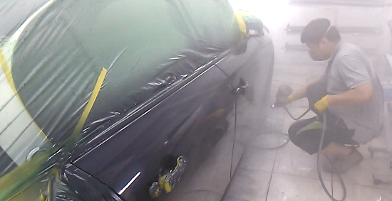 서울시 민생사법경찰에 의해 적발된 자동차 불법 도장시설 현장