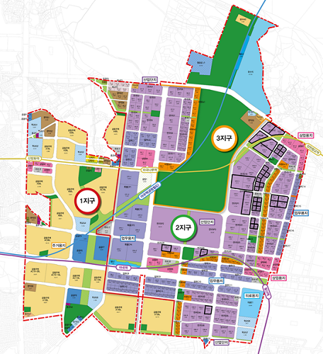 마곡구역 도시개발사업 필지계획 도면  
