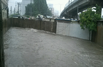 만초천 여름철 수위상승 현황  &copy;서울시