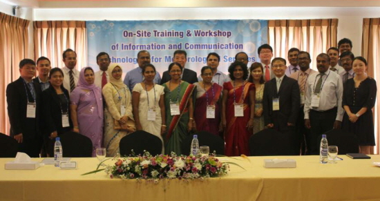 스리랑카에서 아시아 3개국 기상청 직원을 대상으로 현지연수가 진행되고 있다. &copy;기상청 