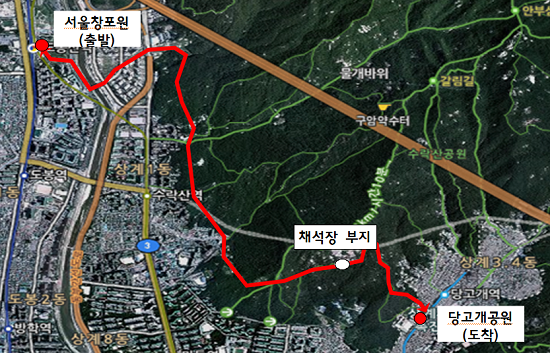 걷기코스 (서울창포원~당고개공원)