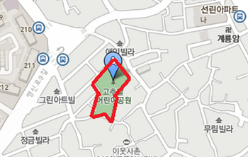 고추말어린이공원 위치도