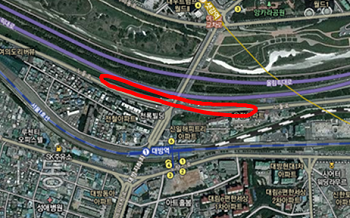 통제구간 현장 위치도