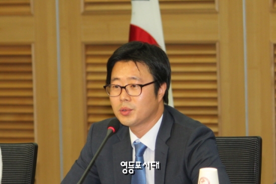 간담회를 개최한 박도은 새정치민주연합 보좌진협의회장은 인사말을 통해 “문제는 말이 아니라 실천이다”라고 강조했다. &copy;영등포시대 