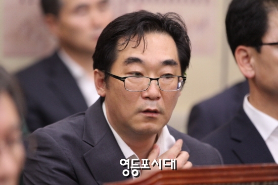 11일 오전 국회 교육문화체육관광위원회 전체회의에 참석한 나향욱 교육정책기획관이 의원들의 질의에 답변하고 있다. &copy;영등포시대 