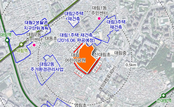 대림동 조롱마을 위치도 