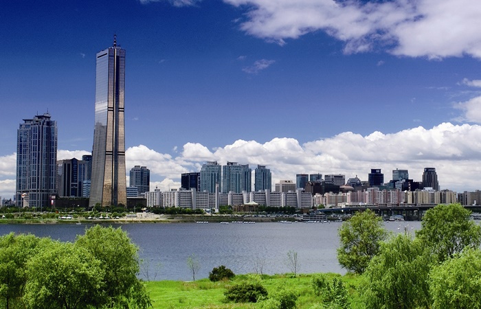 남쪽에서 본 영등포 전경