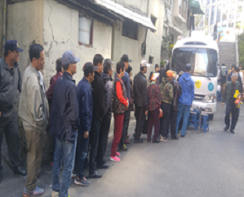 결핵검진 현장(쪽방촌) 