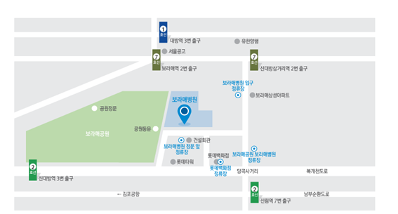 시립보라매병원 위치도