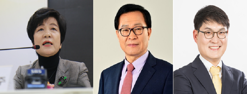 김영주 후보, 문병호 후보, 정재민 후보(사진 왼쪽부터)