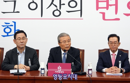 김종인 비대위원장(사진 가운데)이 모두 발언을 하고 있다. Ⓒ영등포시대 