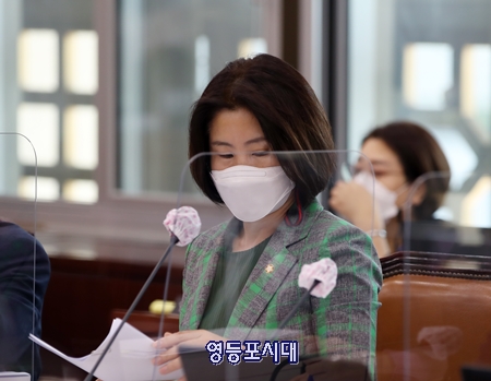 ▲10월 8일 국회 보건복지위원회 국감에 참석한 김미애 의원 Ⓒ영등포시대 