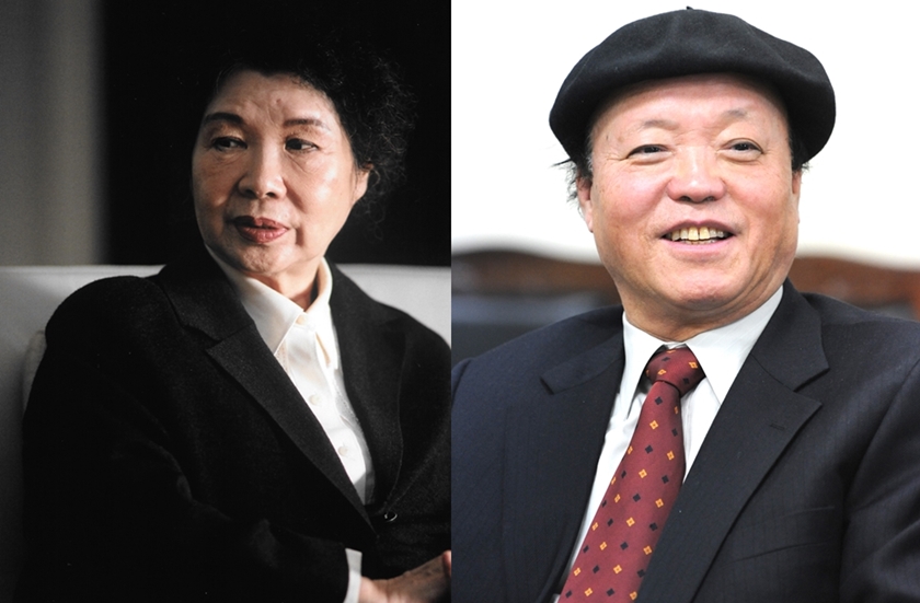 제12회 구상문학상 본상 수상자 김남조 시인(왼쪽), 특별상 수상자 구중서 수원대 명에교수(사진 오른쪽)