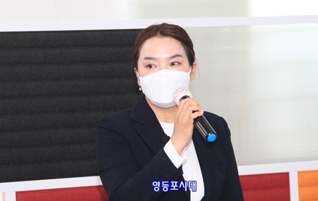 영등포구 구의회 의원선거 ‘바’선거구에서 민주당 양송이 후보를 누르고 당선된 차인영 후보 