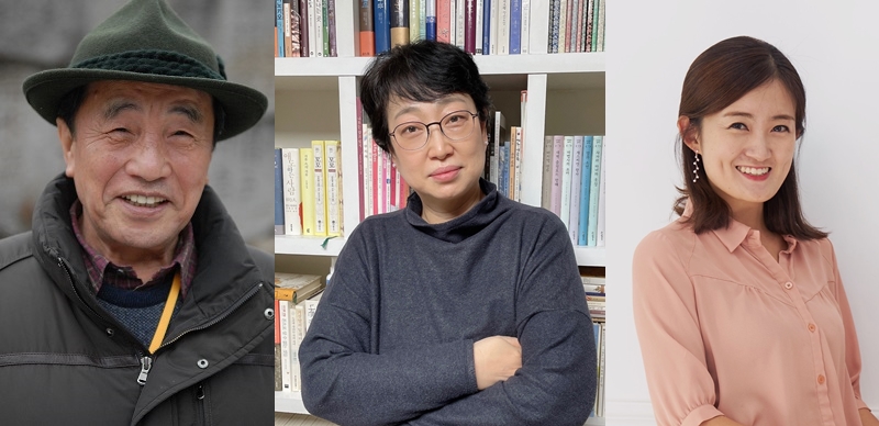 ▲제13회 구상문학상 본상 수상자 ‘김종해’ 시인 ▲제2회 영등포구민문학상 당선작 수상자 박은영 씨       ▲제2회 영등포구민문학상 가작 수상자 김경해 씨 (왼쪽부터)