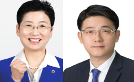 유정희 TBS 언론독립을 위한 TF단장(왼쪽 사진)과 세월호 기억공간 연장과 대안마련을 위한 TF단장 이병도 시의원 