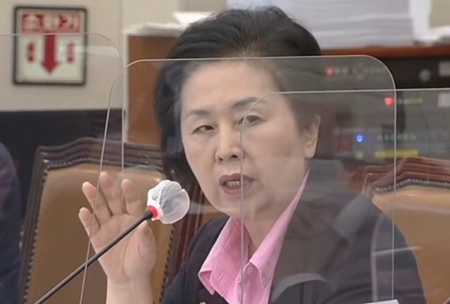 ▲김영선 의원이 국회 기획재정위원회 전체회의에서 발언을 하고 있다. Ⓒ국회 영상 캡처