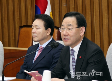 ▲주호영 원내대표가 “민주당이 2월인데 벌써 추경을 또 주장하고 있다”라며 강하게 비판하고 있다. Ⓒ영등포시대