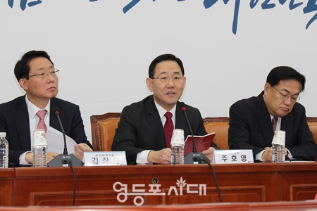 ▲ 주호영 원내대표가 “민주당이 주장하고 있는 특검은 처럼회 소속 강경파 의원들이 주도하고 있다”라고 비판하고 있다. Ⓒ영등포시대