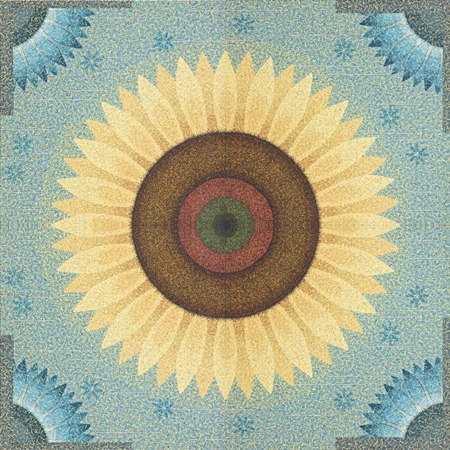 ▲ 박해수 작가의 점묘법으로 완성된 독특한 작품/이미지=김성수 제공 