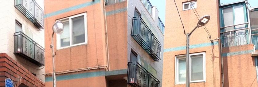 ▲보안등 공사 전(메탈)/보안등 공사 후(LED-오른쪽)/이미지=영등포구 제공 