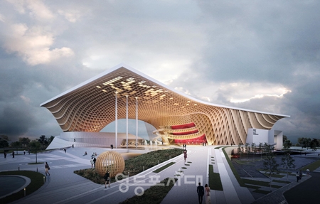 ▲건립 예시(안) 평택 평화 예술의 전당 투시도=영등포구 제공 