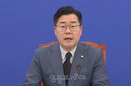 ▲박찬대 원내대표가 6월 27일 국회에서 열린 정책조정회의 모두 발언에서 “국회가 총선 민심을 받들어 제대로, 똑바로 일해야 할 시간이다”라고 강조하고 있다. Ⓒ영등포시대