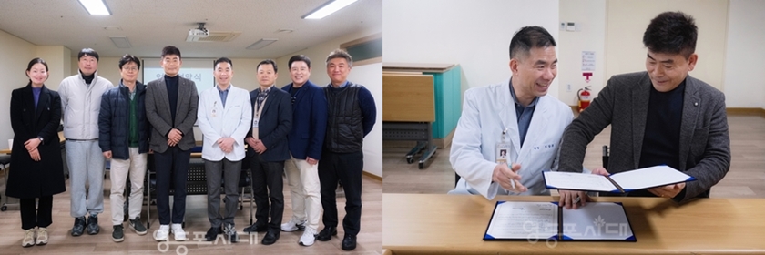 ▲영등포구 스포츠클럽 나형철 회장(왼쪽 사진 왼쪽에 네 번째)이 업무협약식을 맺은 후 관계자들과 기념사진을 찍고 있다./이미지=영등포구 스포츠클럽 제공