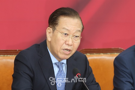 ▲권영세 국민의힘 비상대책위원장이 8일 서울 여의도 국회에서 열린 비상대책위원회의에서 발언하고 있다. ©영등포시대