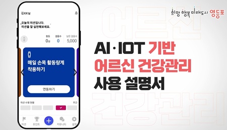 ▲AI-IoT기반 어르신 건강관리 안내 영상. ⓒ영등포구 제공 
