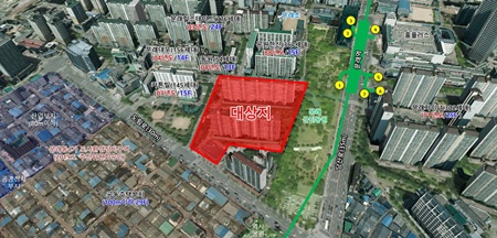 ▲문래동 국화아파트 정비사업 대상지 위치도.