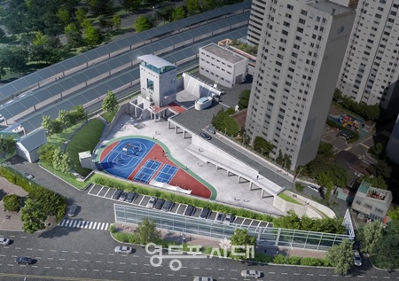 ▲신길 빗물펌프장 유수지 증설(안).