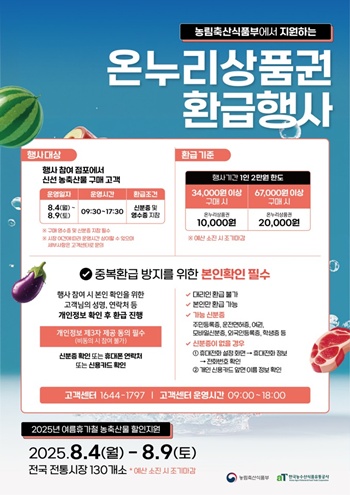 ▲전통시장 온누리상품권 환급 행사 포스터. ⓒ영등포구 제공