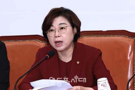 ▲김정재 국민의힘 정책위의장이 7일 서울 여의도 국회에서 열린 비상대책위원회의에서 발언하고 있다. ©영등포시대