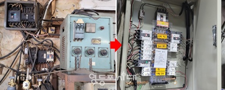 ▲도시제조업 작업환경개선 전후 사진(배전함 개선). ⓒ영등포구 제공