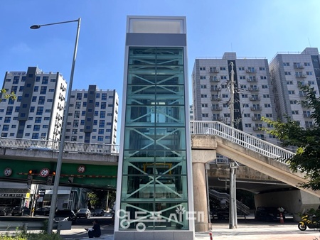 ▲양평교 승강기 1호기(양평동5가 44-1). ⓒ영등포구 제공