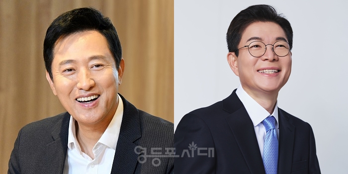 ▲오세훈 국민의힘 서울시장 후보(왼쪽)와 정원오 민주당 서울시장 후보(오른쪽)