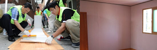 벽지바르기/ 공사후 